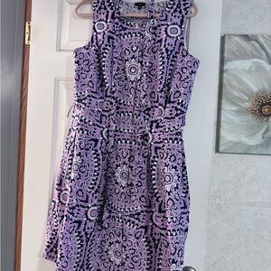 Talbots Petite Purple Paisley Dress